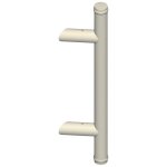 Poign�e porte battante aluminium diva xxi diam�tre 35 entraxe 300mm, inclin� 50� hauteur 500mm, noir ...