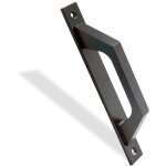 Poign�e de porte - design fonctionnel et confortable - noir - alliage d'aluminium
