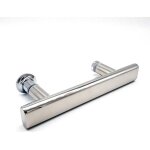 Poign�e de porte de douche chrom�e, entraxe des trous 145 mm, longueur 215 mm, adapt�e aux cabines de ...