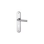 Ouvre&dco - 2 poignes de porte tignes cylindre, aluminium anodis argent entraxe 195 mm