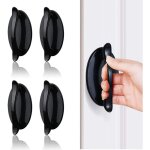 Poignée de porte d'entrée, poignée de porte coulissante, poignée de porte collante noire 4 pièces, poignée ... Poignée de porte d'entrée, poignée de porte coulissante, poignée de porte collante noire 4 pièces, poignée ...