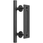 Poign�e de porte de grange robuste de 30 cm, design rustique � deux c�t�s, pour portails, garages, abris ...