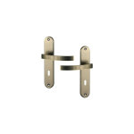 Ouvre&dco - 2 poignes de porte audace entre de cl, aluminium canon de fusil entraxe 195 mm