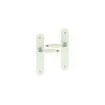 Ouvre&dco - 2 poignes de porte athena sans trou, porcelaine blanc entraxe 195 mm