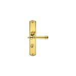 Ouvre&deco ? poign�e de porte d'entr�e � cylindre attila ? 2 pi�ces laiton poli ? entraxe 195 mm ? syst�me ...