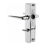 Vachette - poign�e de porte int�rieure - riv - bloc gris - condamnation - 195 mm