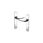 Ouvre&deco ? poign�es de porte d'entr�e � cylindre ? lot de 2 ? zamak chrom� brillant ? entraxe 195 mm ...