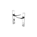 Ouvre&deco ? poign�es de porte d'entr�e � cylindre ? 2 unit�s ? zamak chrom� brillant ? entraxe 195 mm ...