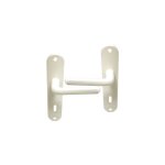 Ouvre&d�co - 2 poign�es de porte flaine entr�e de cl�, nylon blanc entraxe 165 mm