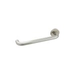 Vachette ? poign�e de porte pmr en acier inoxydable ? finition bross�e ? longueur 320 mm pour d�port ...