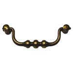 Poigne tombante zamac - hauteur : 44 mm - entraxe : 110 mm - dcor : bronze - largeur : 128 mm fosun ...