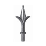 Pointe de lance - h127mm l60mm �15mm - avec tige pour manchonner dans un tube creux - aluminium - � coller ...