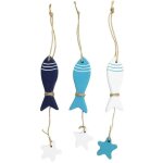 Poisson avec �toile en bois d�coration maison style mer