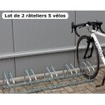 Le poisson qui jardine - lot de 2 : rangement, r�telier 5 v�los avec fixation au sol - longueur 130, ...