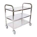 Le poisson qui jardine - chariot inox 150kg 3 �tag�res desserte � roulettes pour restaurant ou cuisine ...