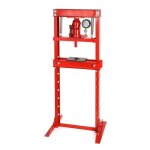 Le poisson qui jardine - presse d'atelier hydraulique de 12 tonnes + manom�tre rouge - rouge