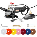 Polisseuse a pierre humide, polisseuse electrique pour granit de 4 pouces avec 6 vitesses variables (1000 ...