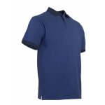 Polo bicolore maille piqu�e chin�e lma carrelage bleu noir m