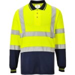 Polo bicolore manches longues couleur : jaune / marine taille xxl - portwest Polo bicolore manches longues couleur : jaune / marine taille xxl - portwest