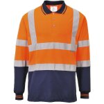 Polo bicolore manches longues couleur : orange / marine taille xl portwest Polo bicolore manches longues couleur : orange / marine taille xl portwest