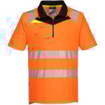 Polo de travail anti uv ufp 40 + hv coupe slim portwest dx4 orange m