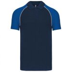 Polo de travail baseball manches courtes kariban marine epaules bleu roi l