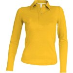 Polo de travail femme manches longues kariban 100% coton jaune l
