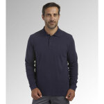 Polo de travail manches longues atlantis organic - bleu marine s