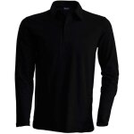 Polo de travail manches longues kariban 100% coton noir l Polo de travail manches longues kariban 100% coton noir l