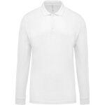 Polo de travail piqu manches longues homme kariban blanc xxl