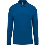Polo de travail piqué manches longues homme kariban bleu royal m Polo de travail piqué manches longues homme kariban bleu royal m