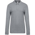 Polo de travail piqu manches longues homme kariban gris l