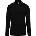 Polo de travail piqué manches longues homme kariban noir m Polo de travail piqué manches longues homme kariban noir m