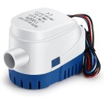 Pompe de cale automatique 12v 1100gph, silencieuse & puissante, pour bateaux, tangs, piscines, rsistante ...