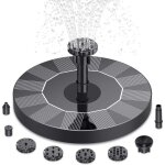 Pompe de fontaine solaire, pompe de fontaine � eau solaire avec 6 buses, pompe de fontaine � �nergie ...