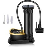 Pompe a velo a pied avec manometre, mini pompe � v�lo portable avec valve presta et schrader, haute pression ...