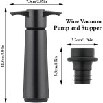 Pompe � vide vin, bouchon bouteille vin kit de bouchons � vin sous vide tire bouchon wine saver r�utilisable ...
