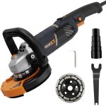 Ponceuse � b�ton - disque diamant de 125mm, moteur puissant 1500w, 7 vitesses r�glables 1000 - 8500rpm, ...