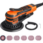 Ponceuse orbitale aleatoire, 152 mm, ponceuse excentrique electrique sans balais, 350 w, 6 vitesses variables, ...