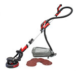Wiltec - ponceuse de plafond girafe - 750 w - avec  disque de meulage 225 mm / tige tlescopique / 6 ...