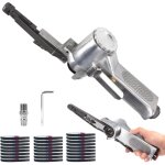 Ponceuse pneumatique a bande avec poign�e pivotante � 360� pour poncer, mini ponceuse sans fil electrique, ...