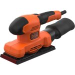 Ponceuse vibrante black&decker bew220 - qs 1 / 3 de feuille 150w 14000trs / min plateau 91x189mm avec ...