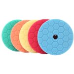 Ponge de polissage, spta 5 pi�ces 150mm hex logic polissage pad �ponge polir kit pour voiture pon�age ...