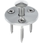 Piton douille rtractable + 3 vis - pour fixation bche couverture de piscine sur plage bois - alu / ...
