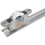 Galet en inox gorge u sur chape zamak semi - encastr�e anti - pincement finition: blanc ral 9016 - mati�re: ...