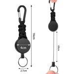 Porte badge, 3 pi�ces porte carte badge, porte clef retractable porte badge enrouleur, porte - cl�s retractabl ...