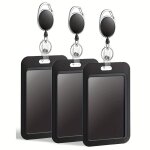 Porte badge horizontal en plastique avec porte cl� r�tractable pour un poids maximal de 226 g portebadge ...