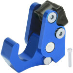 Porte - bagage pour casque moto - bleu, alliage aluminium cnc, universel, accroche bagage pratique