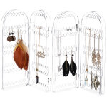 Porte bijoux acrylique prsentoir joaillerie pliable boucles d'oreille colliers 28x42x2 cm limpide - ...