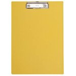 Porte - bloc en carton plastifi a4 jaune